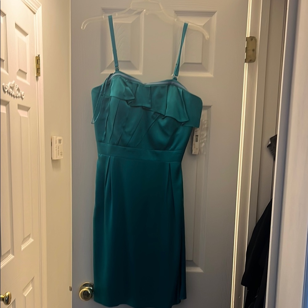Chic Strapless Teal Dress